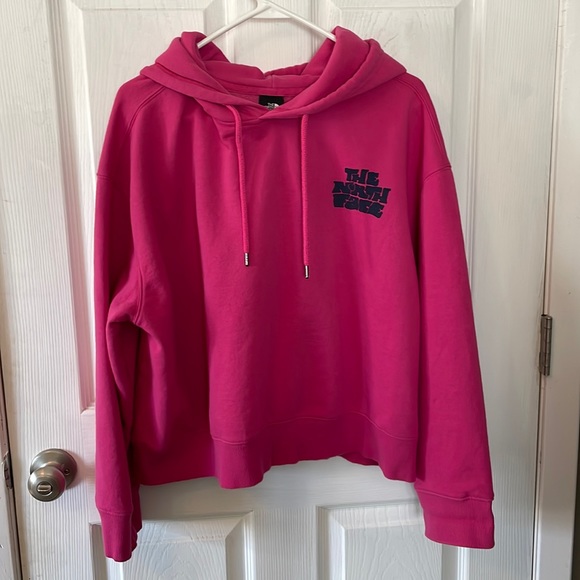 The North Face Tops - The North Face Women’s X-Large Cropped Pullover Hoodie Hot pink